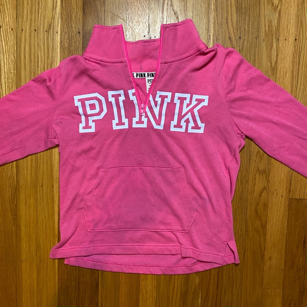 Pink quarter zip up